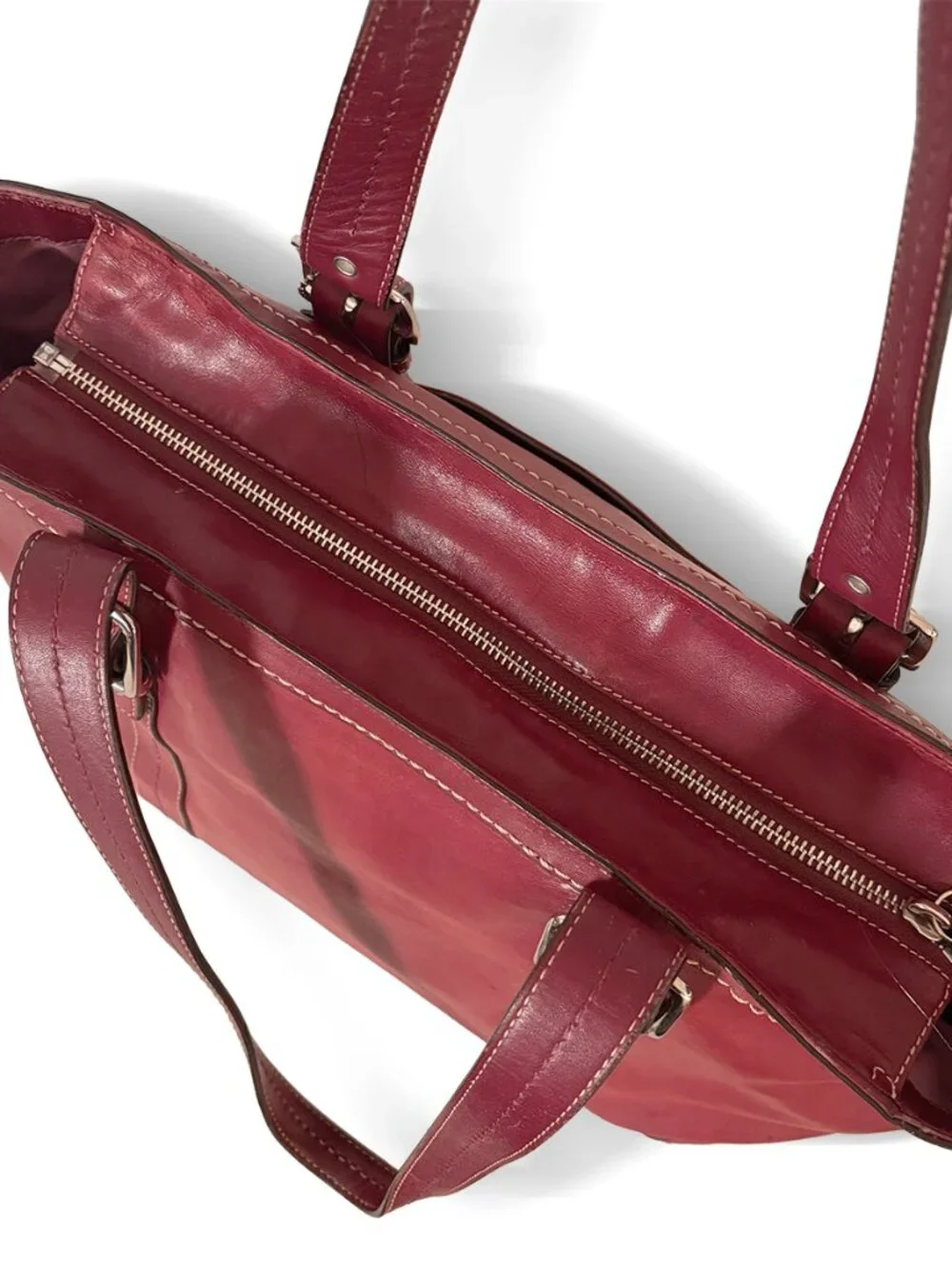 Coach A06S-6460 Red Leather Large Tote Shoulder Bag Vintage Y2K